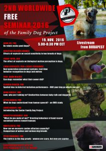 Webinar: 2nd World Wide Free Seminar of the Family Dog Project © http://familydogproject.elte.hu.