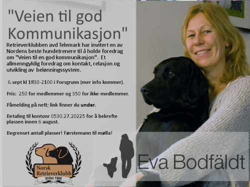 Eva Bodfält Seminar: Retrieverklubben | IvrigHund.com 