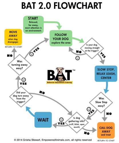 BAT (Behavior Adjustment Training) flowchart © Grisha Stewart EmpoweredAnimals.com